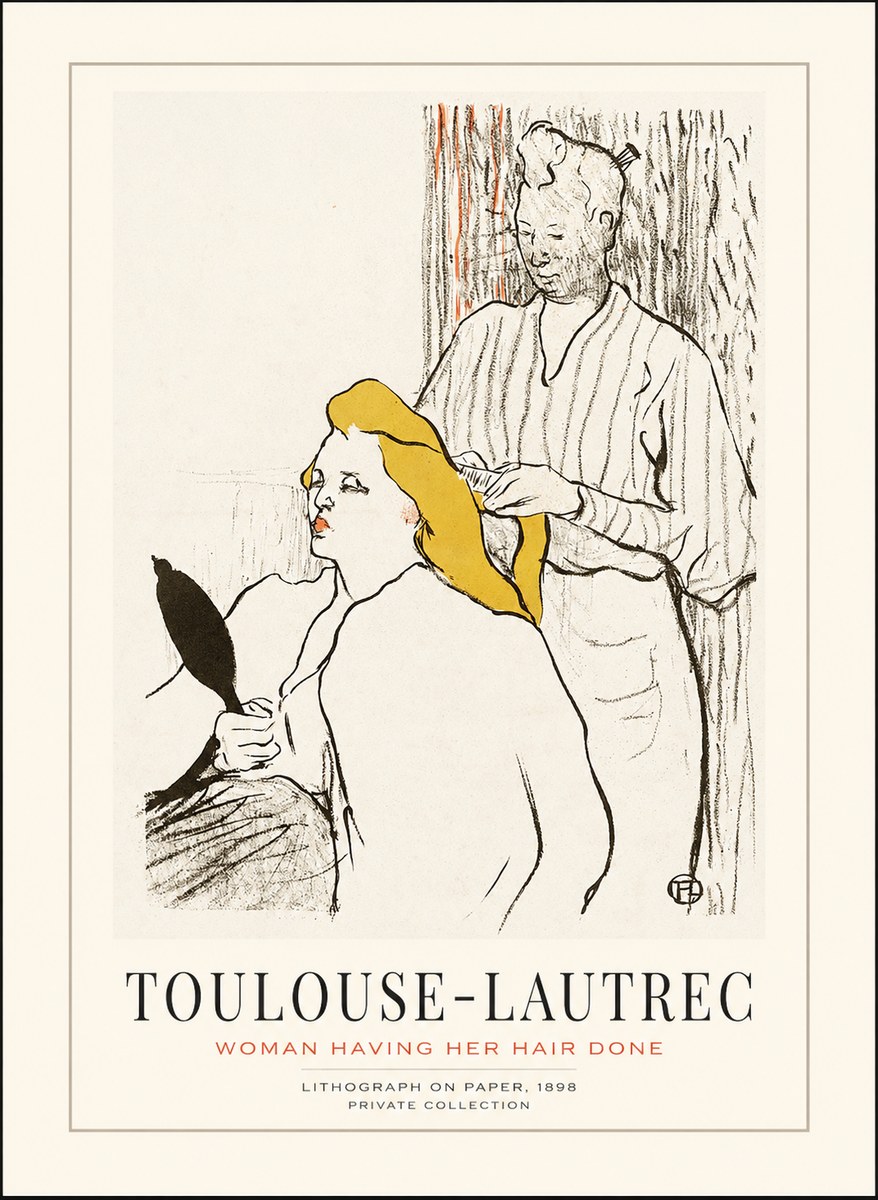 Toulouse-Lautrec Woman Having Her Hair Done No1 - Plakát