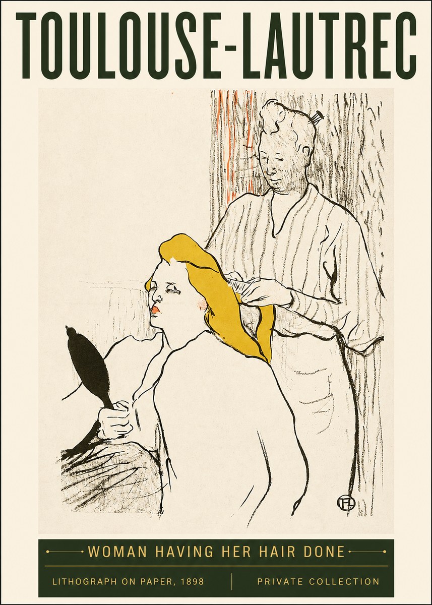 Toulouse-Lautrec Woman Having Her Hair Done No3 - Plakát