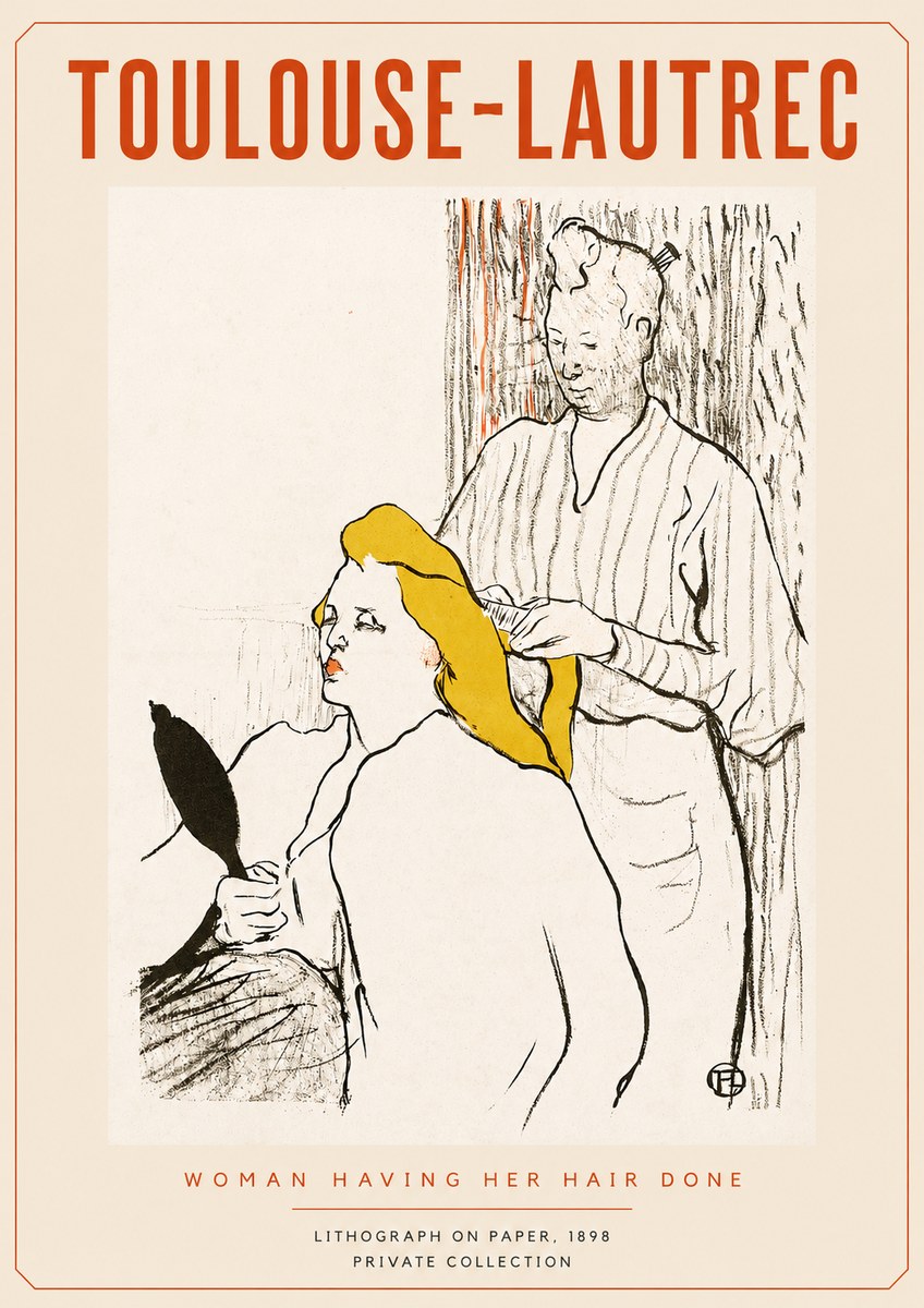 Toulouse-Lautrec Woman Having Her Hair Done No4 - Plakát