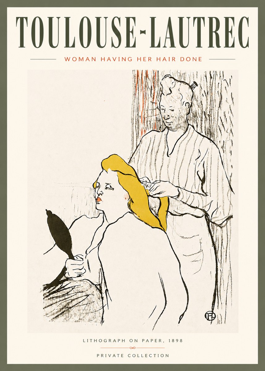 Toulouse-Lautrec Woman Having Her Hair Done No5 - Plakát