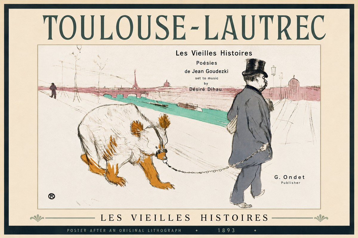 Toulouse-Lautrec Les Vieilles Histoires I No3 - Plakát
