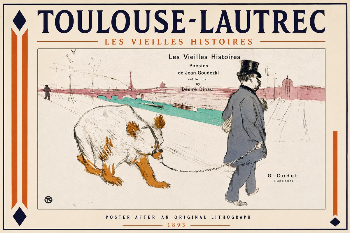 Toulouse-Lautrec Les Vieilles Histoires I No4 - Plakát