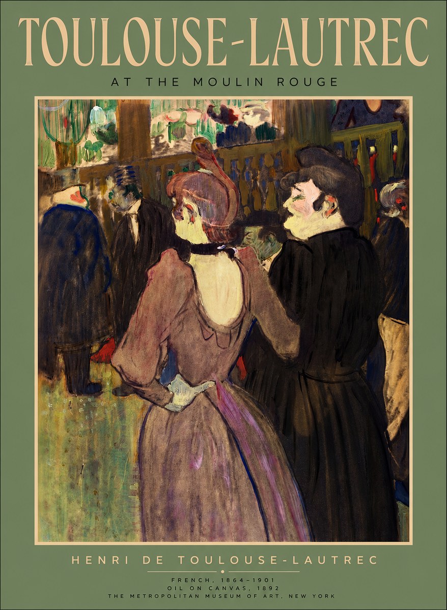 Toulouse-Lautrec At the Moulin Rouge XIV No2 - Plakát