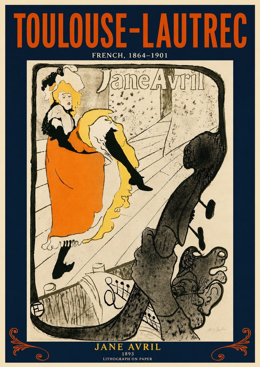 Toulouse-Lautrec Jane Avril II No4 - Plakát