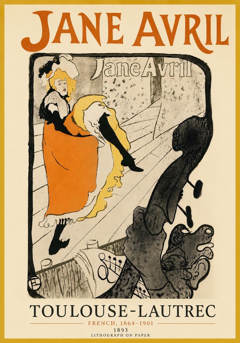 Toulouse-Lautrec Jane Avril II No5 - Plakát