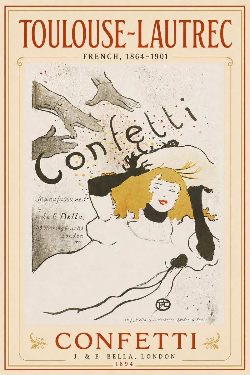 Toulouse-Lautrec Confetti No5 - Plakát
