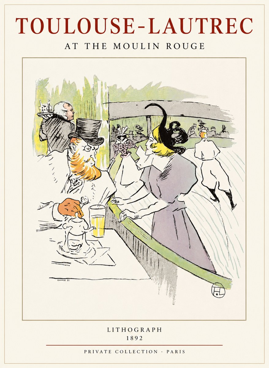 Toulouse-Lautrec At the Moulin Rouge XV No1 - Plakát