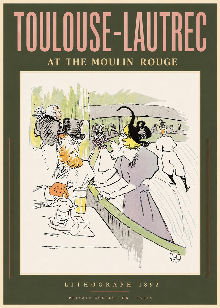 Toulouse-Lautrec At the Moulin Rouge XV No2 - Plakát