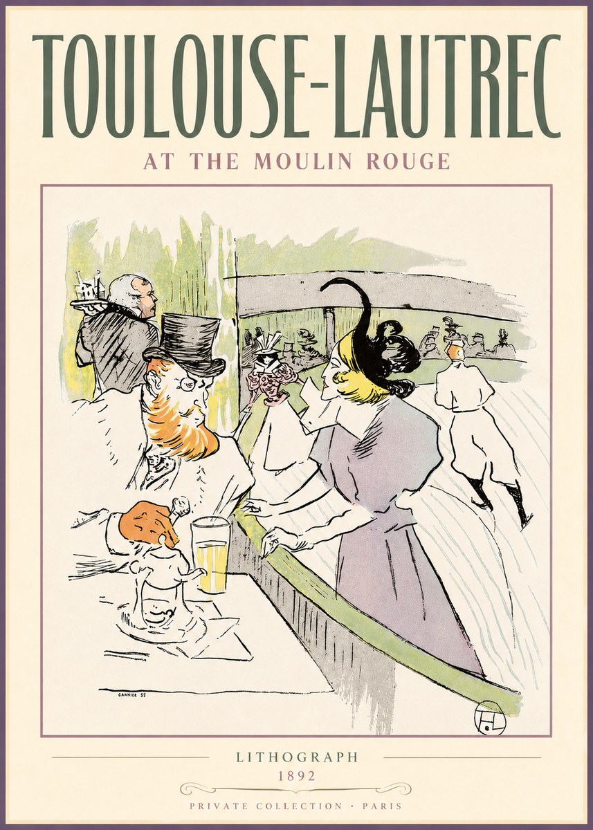 Toulouse-Lautrec At the Moulin Rouge XV No3 - Plakát