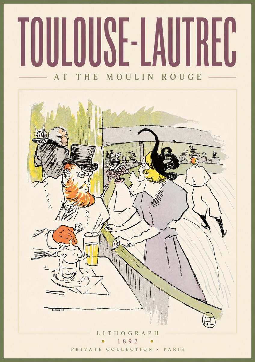 Toulouse-Lautrec At the Moulin Rouge XV No6 - Plakát