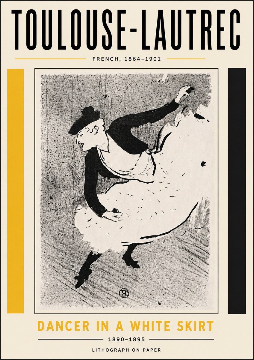 Toulouse-Lautrec Dancer in a White Skirt No5 - Plakát