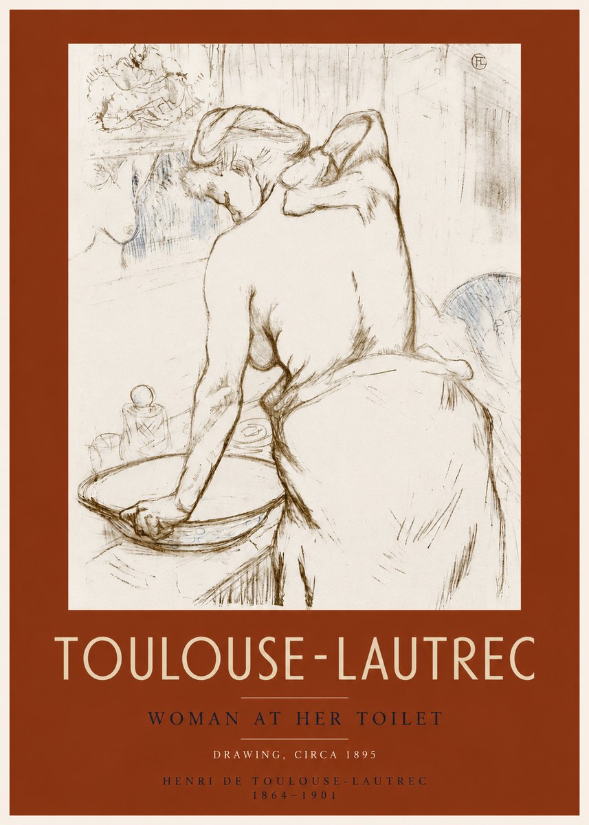 Toulouse-Lautrec Woman at Her Toilet No5 - Plakát