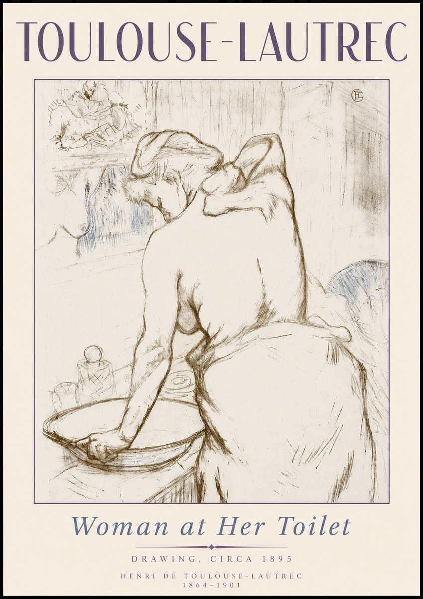 Toulouse-Lautrec Woman at Her Toilet No6 - Plakát