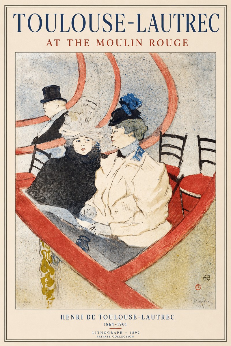 Toulouse-Lautrec At the Moulin Rouge XVI No1 - Plakát