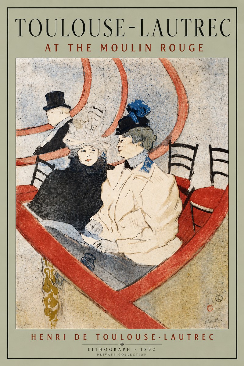 Toulouse-Lautrec At the Moulin Rouge XVI No5 - Plakát