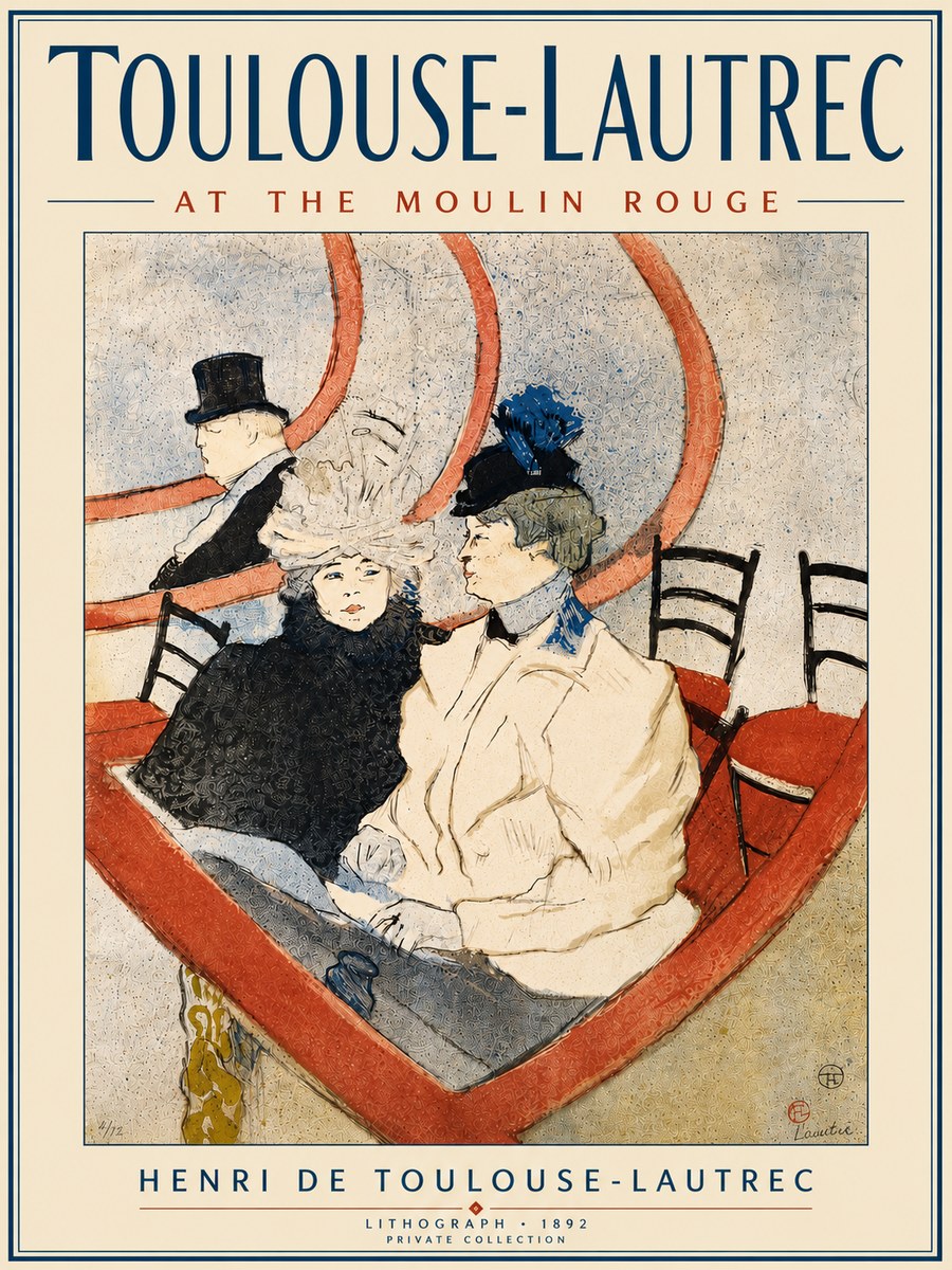 Toulouse-Lautrec At the Moulin Rouge XVI No6 - Plakát