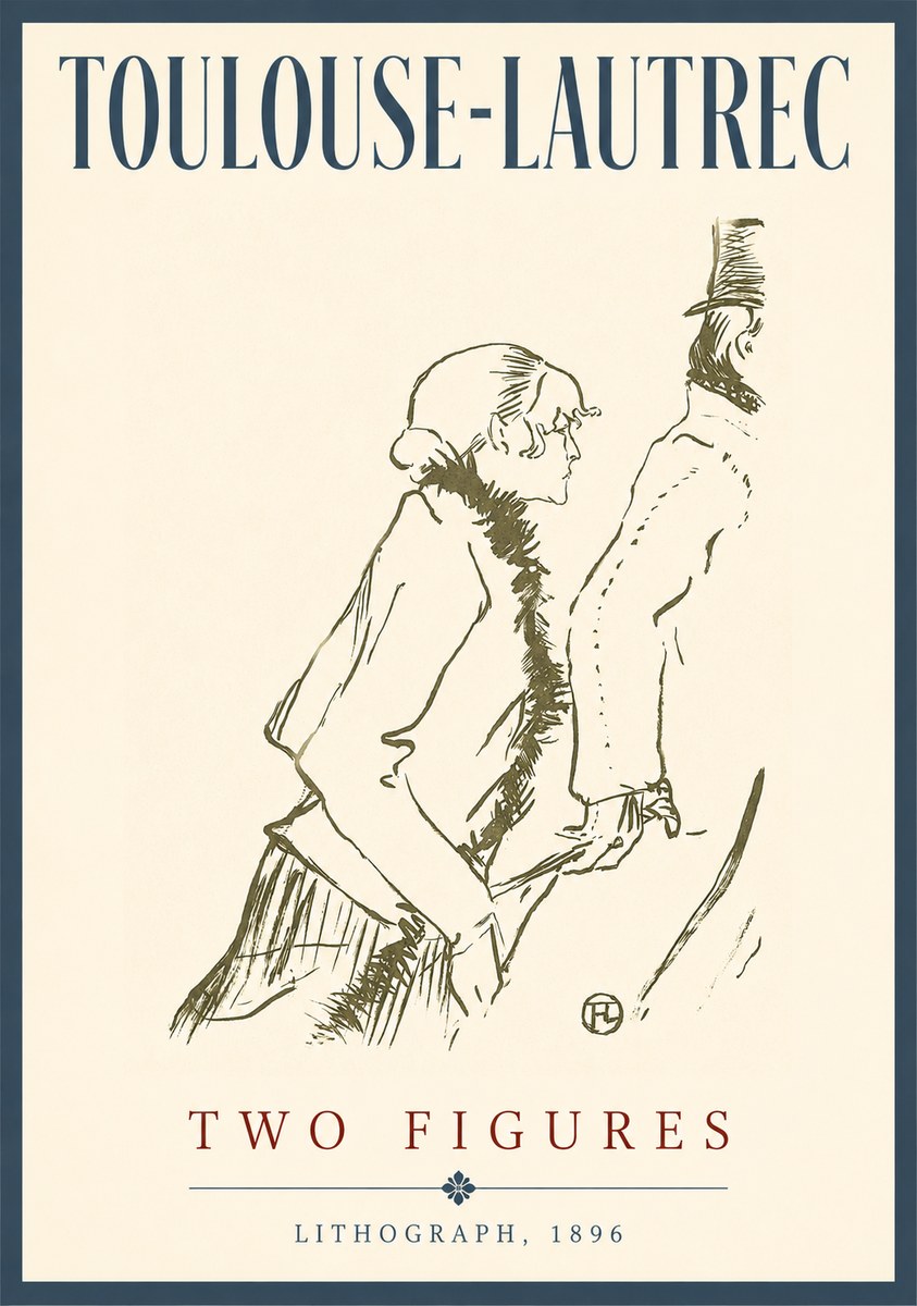 Toulouse-Lautrec Two Figures No3 - Plakát