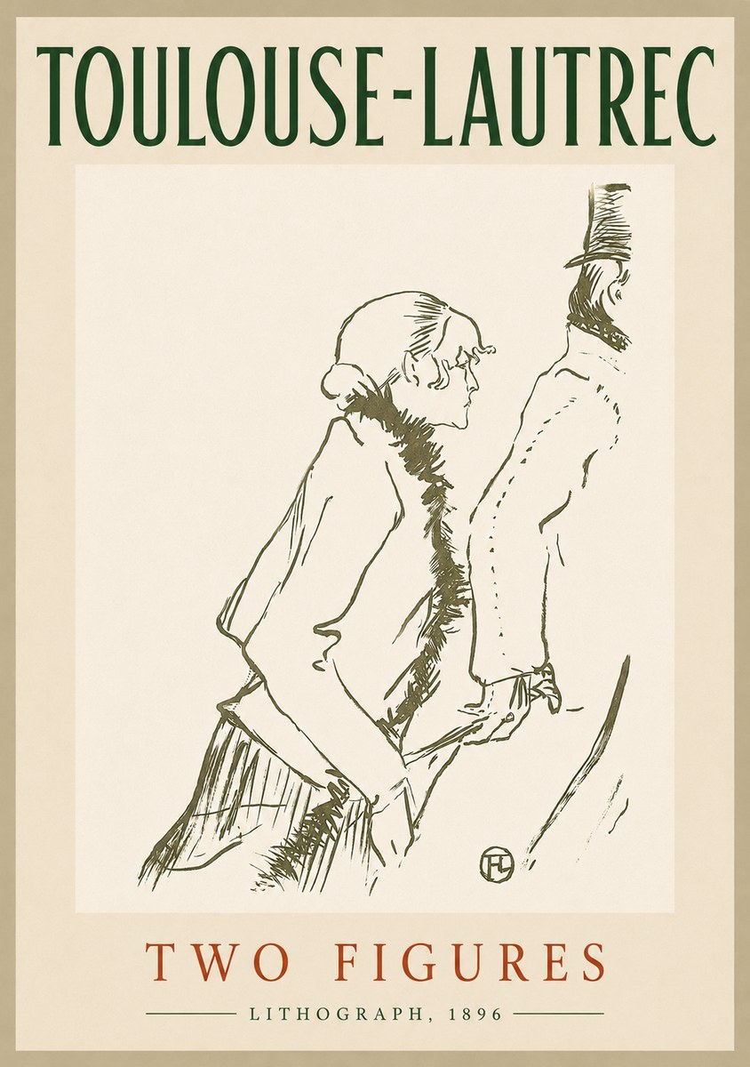 Toulouse-Lautrec Two Figures No4 - Plakát