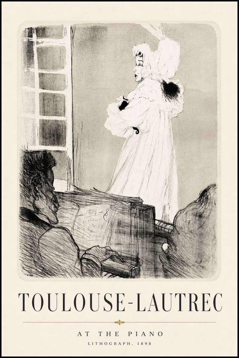 Toulouse-Lautrec At the Piano No6 - Plakát