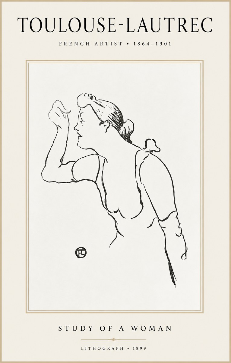 Toulouse-Lautrec Study of a Woman II No1 - Plakát