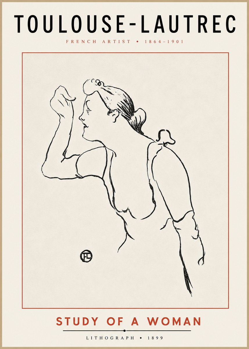 Toulouse-Lautrec Study of a Woman II No4 - Plakát