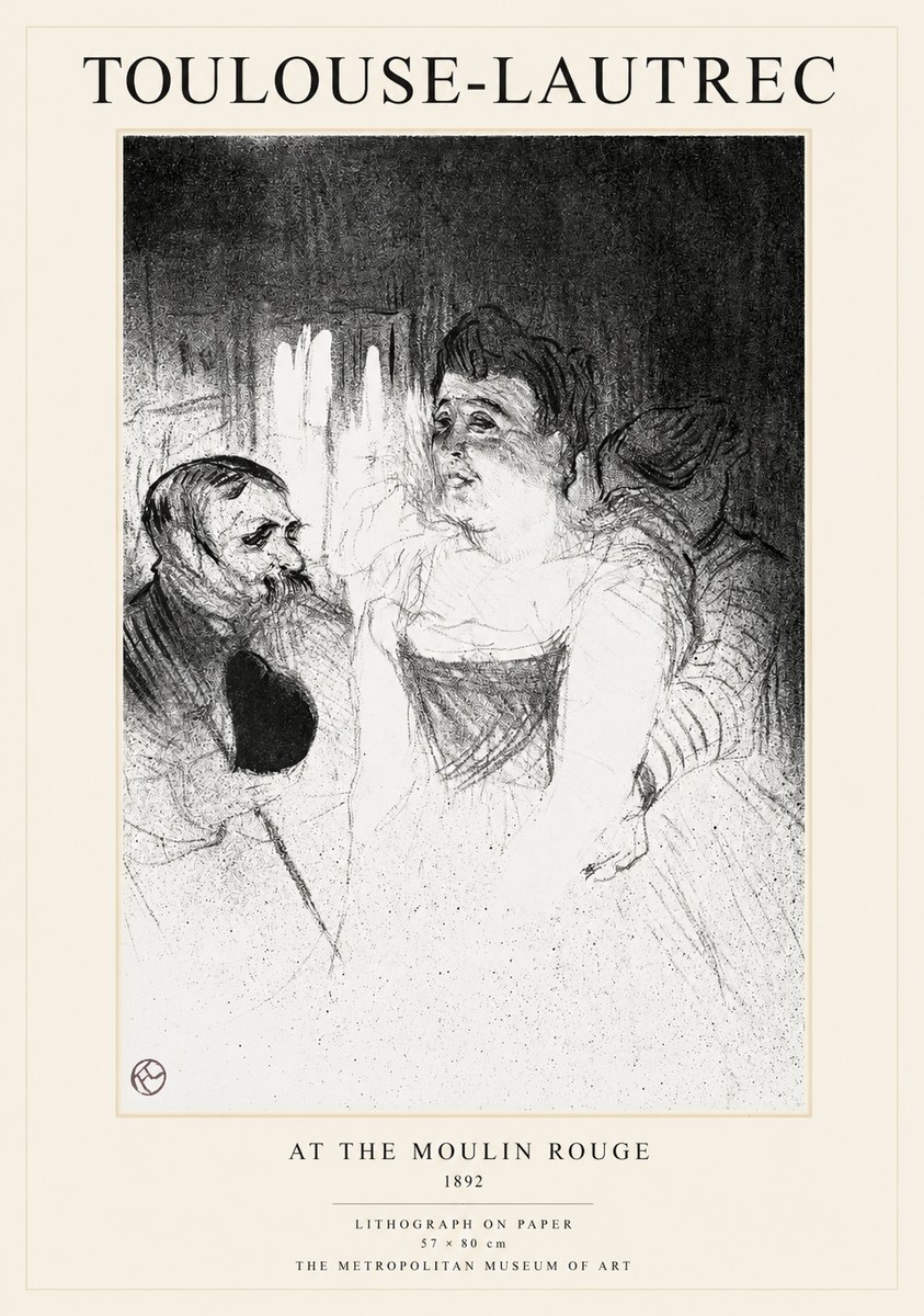 Toulouse-Lautrec At the Moulin Rouge XVII No1 - Plakát