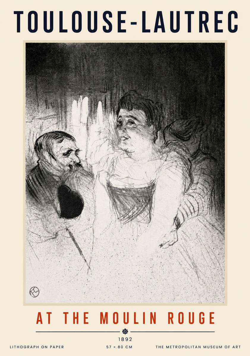 Toulouse-Lautrec At the Moulin Rouge XVII No3 - Plakát