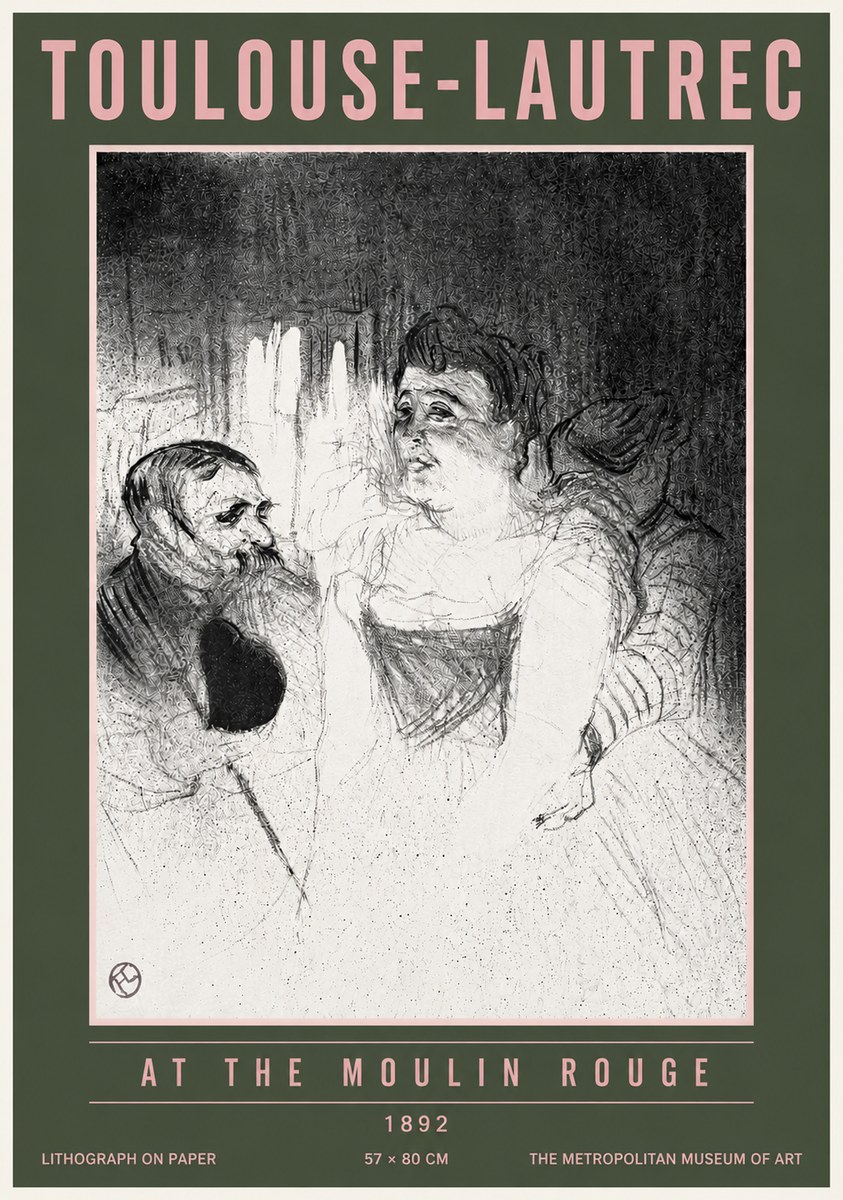Toulouse-Lautrec At the Moulin Rouge XVII No4 - Plakát