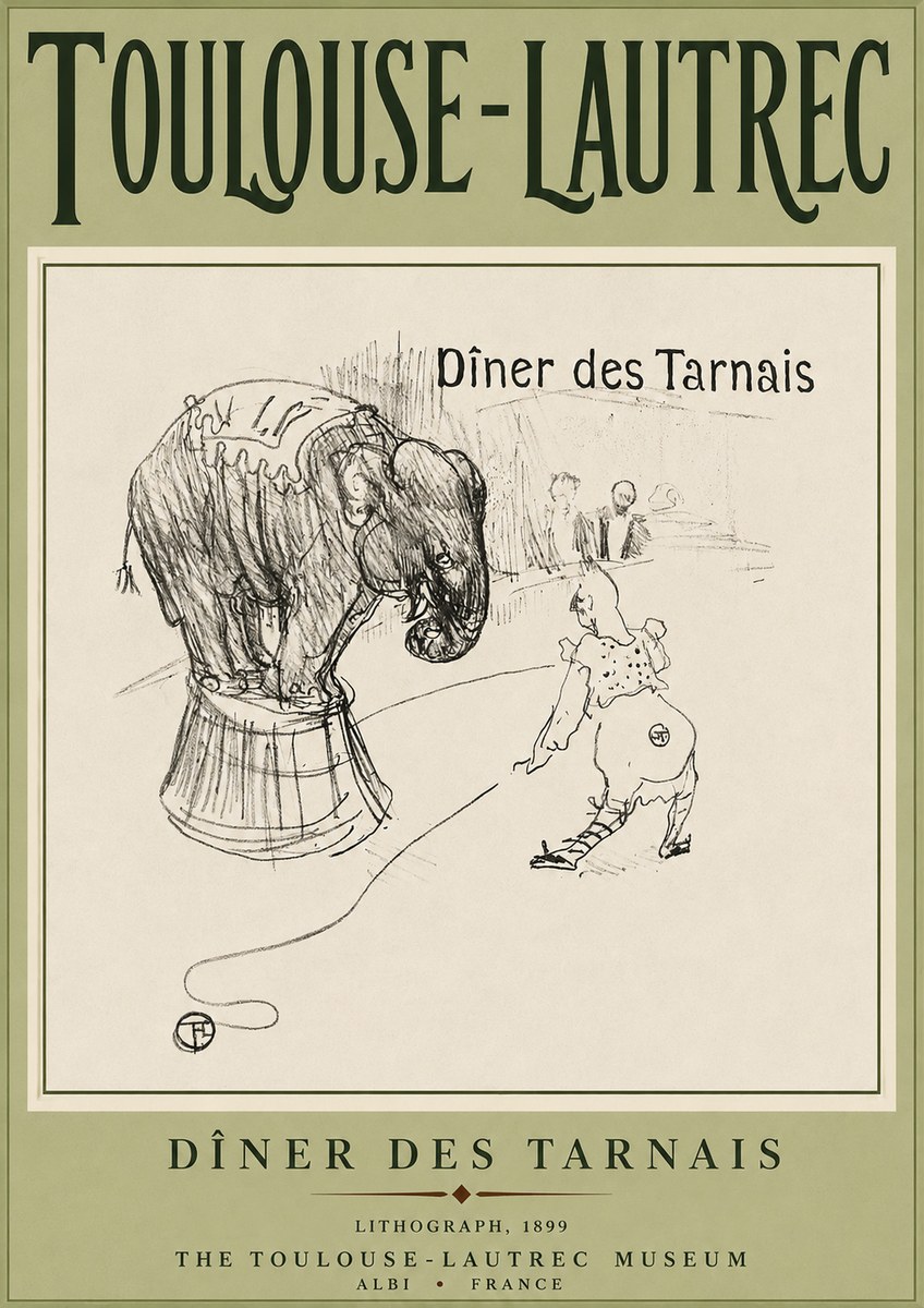 Toulouse-Lautrec Dîner Des Tarnais No3 - Plakát