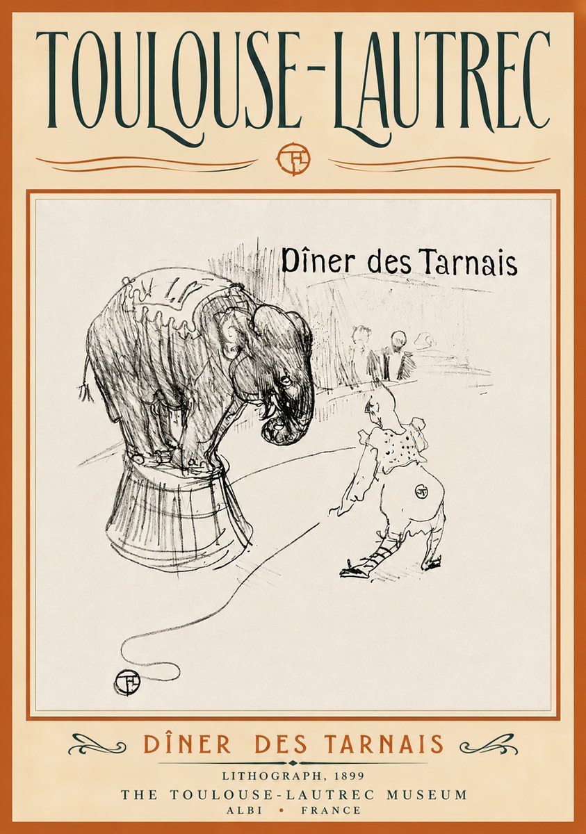 Toulouse-Lautrec Dîner Des Tarnais No4 - Plakát