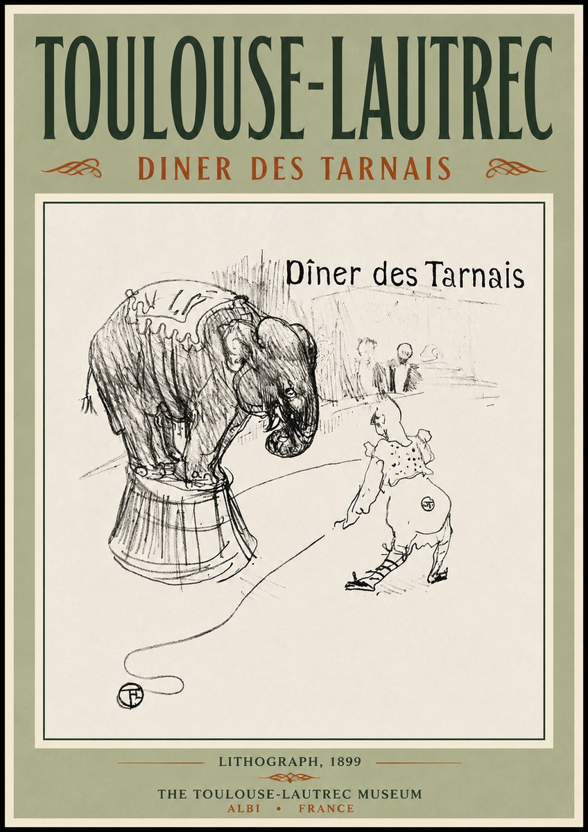 Toulouse-Lautrec Dîner Des Tarnais No5 - Plakát