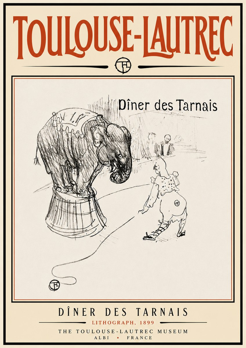 Toulouse-Lautrec Dîner Des Tarnais No6 - Plakát
