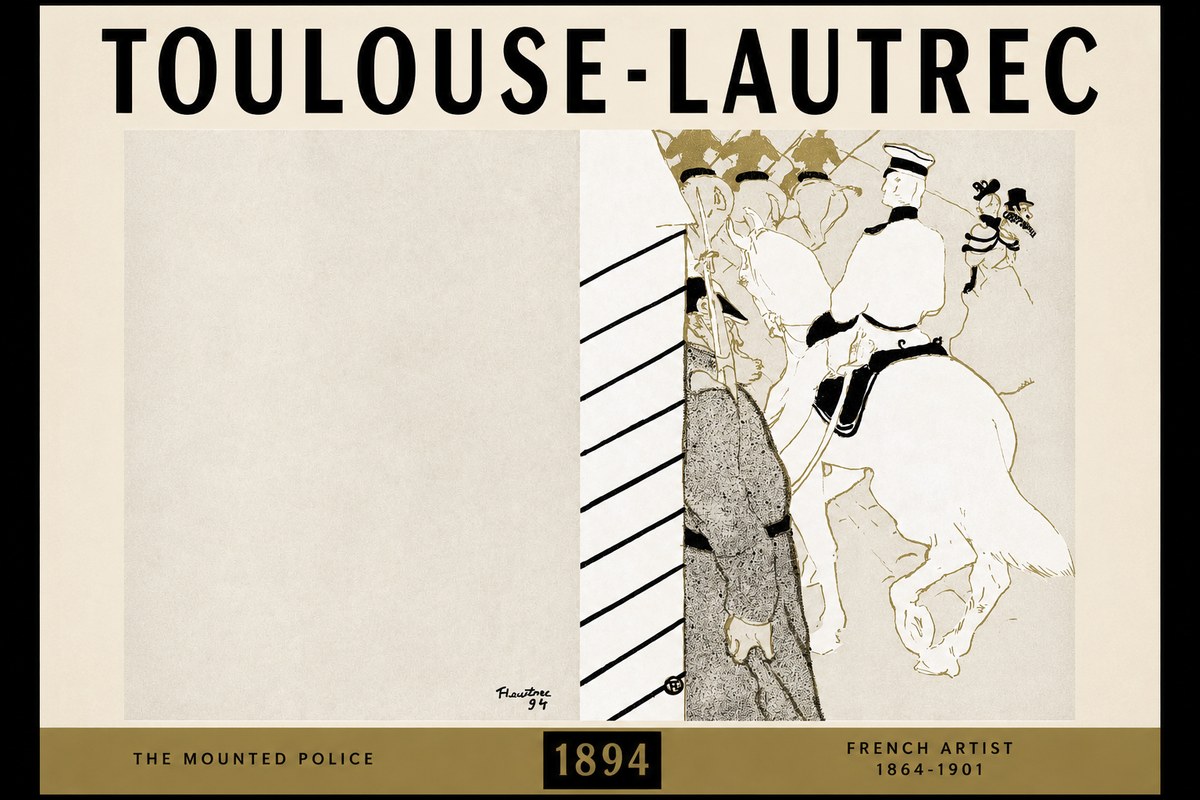 Toulouse-Lautrec The Mounted Police No2 - Plakát