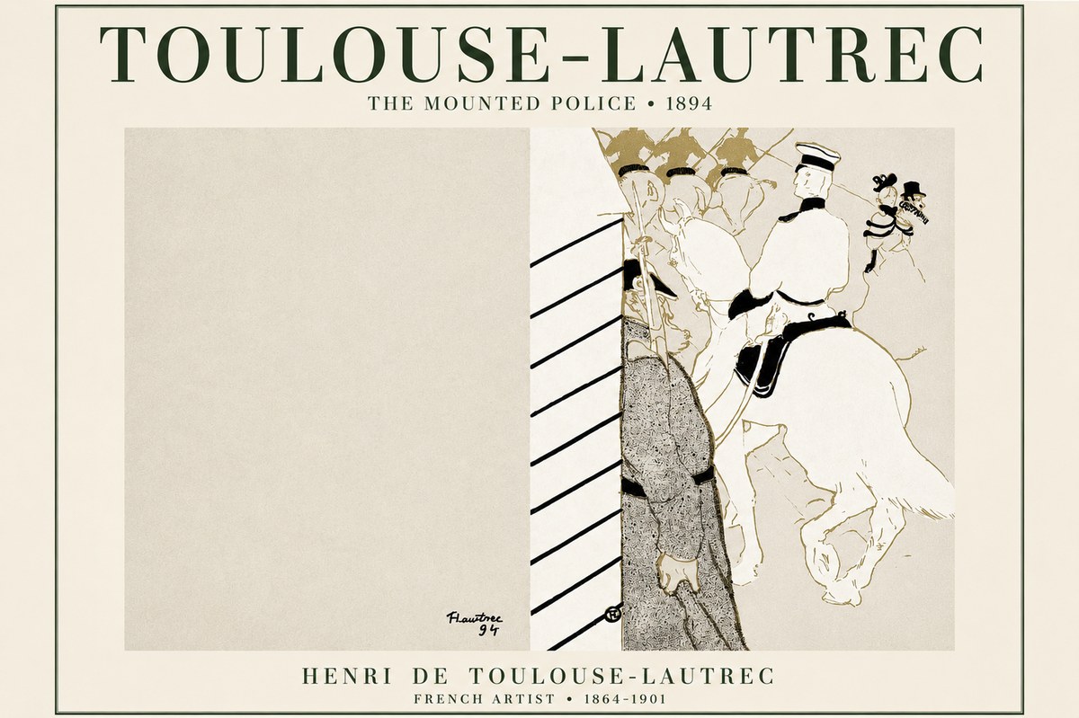 Toulouse-Lautrec The Mounted Police No3 - Plakát