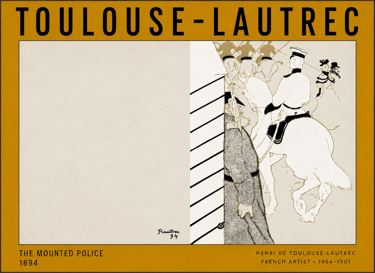 Toulouse-Lautrec The Mounted Police No4 - Plakát