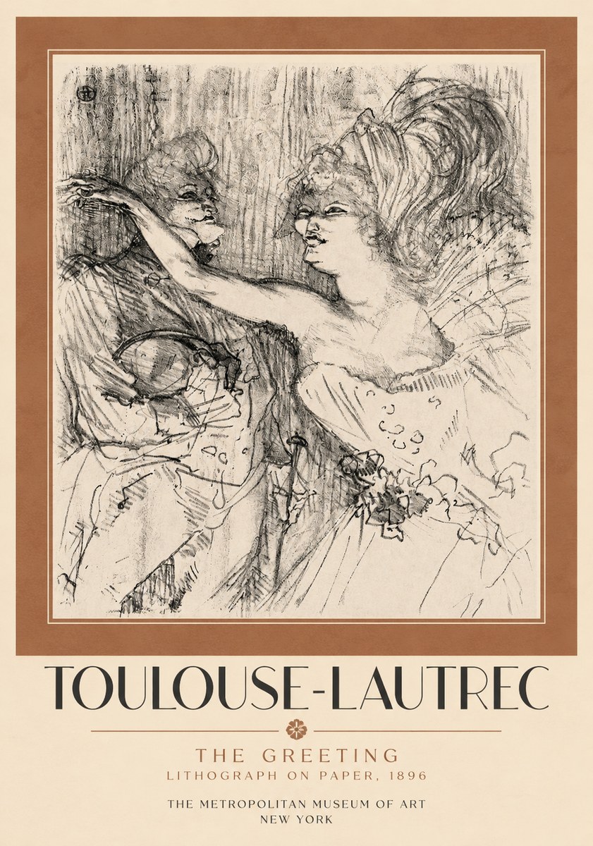 Toulouse-Lautrec The Greeting No3 - Plakát