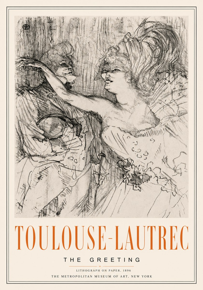 Toulouse-Lautrec The Greeting No6 - Plakát