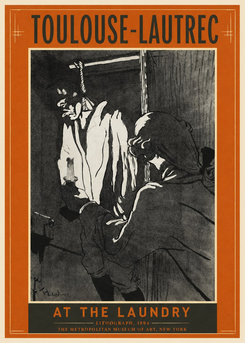 Toulouse-Lautrec At the Laundry No2 - Plakát