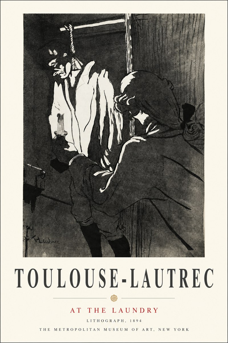 Toulouse-Lautrec At the Laundry No3 - Plakát