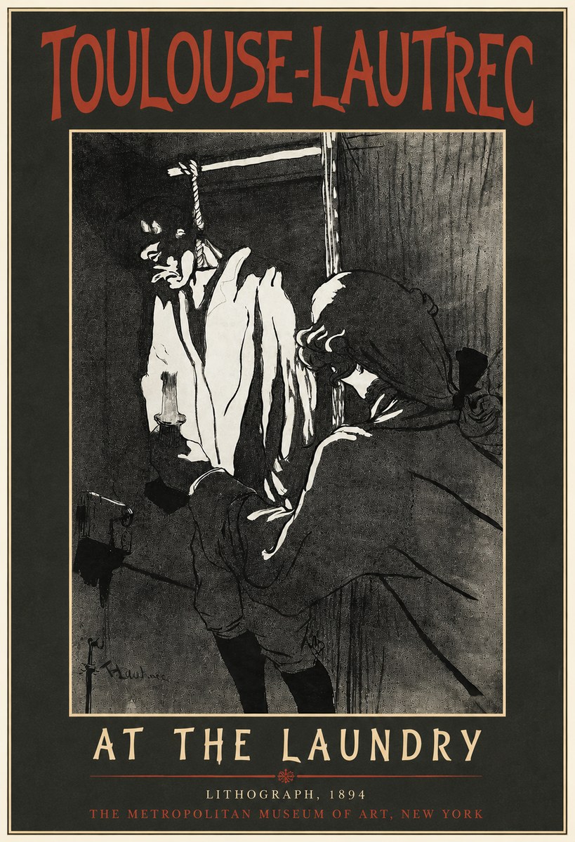 Toulouse-Lautrec At the Laundry No4 - Plakát