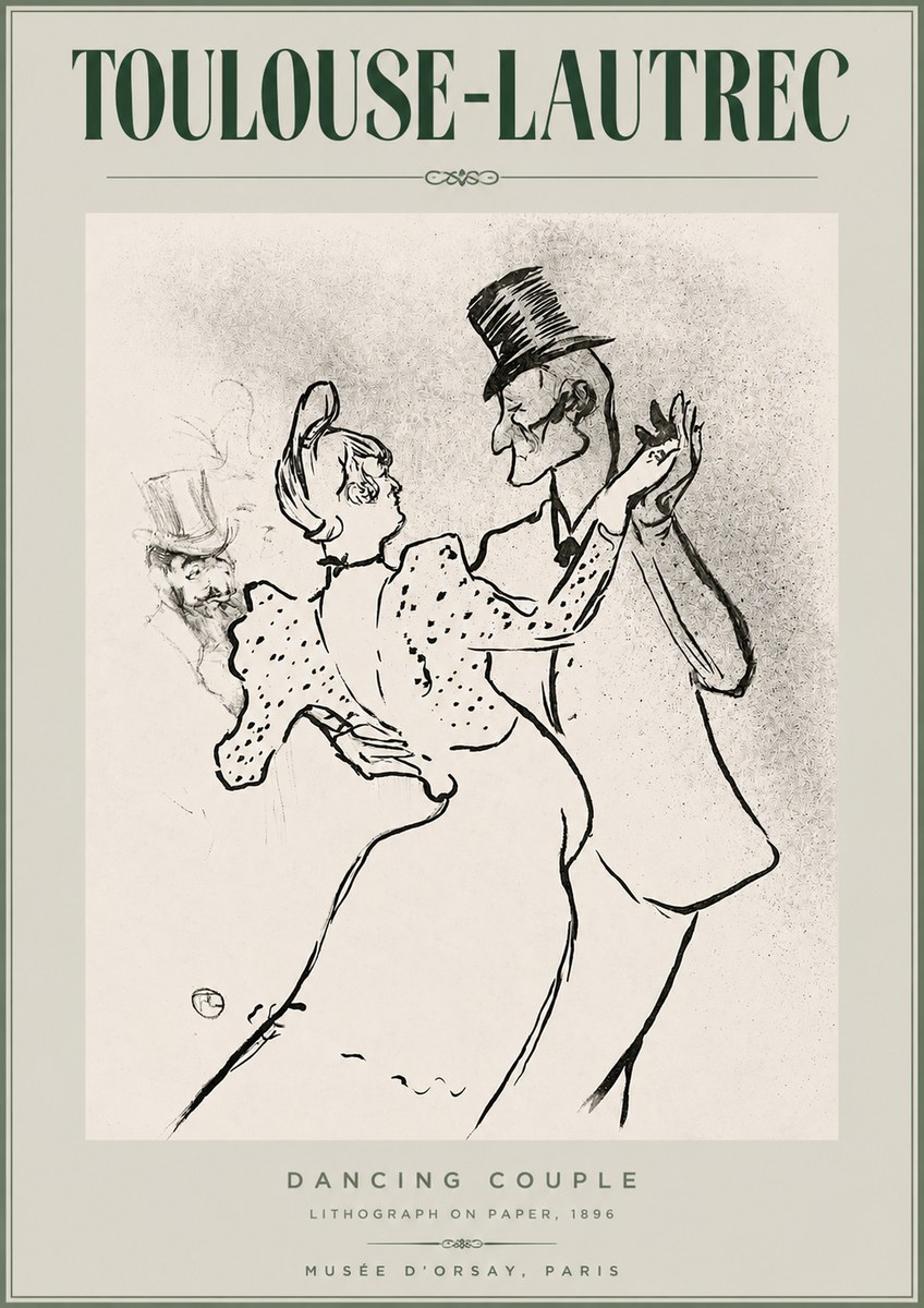 Toulouse-Lautrec Dancing Couple No2 - Plakát