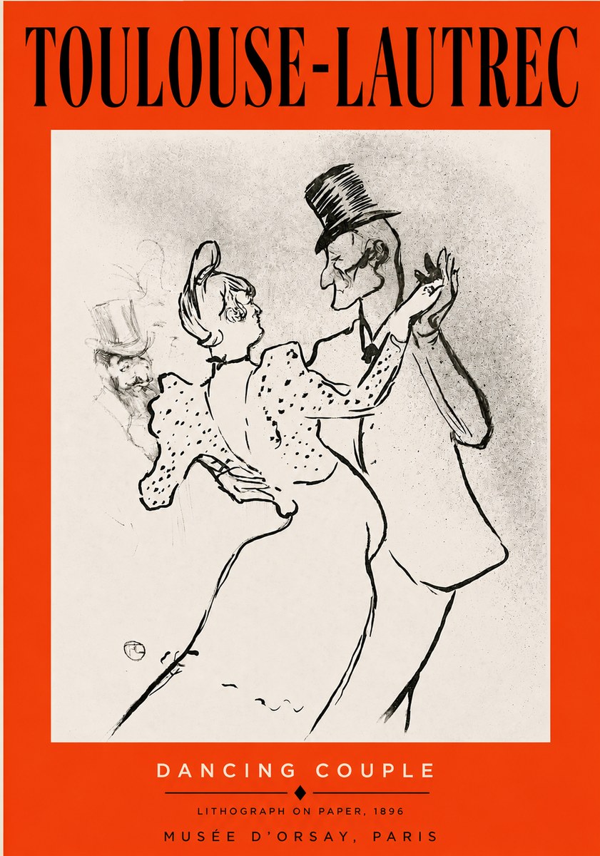 Toulouse-Lautrec Dancing Couple No3 - Plakát