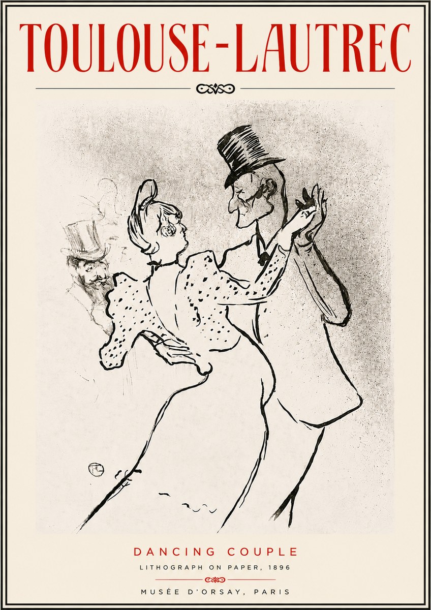 Toulouse-Lautrec Dancing Couple No5 - Plakát