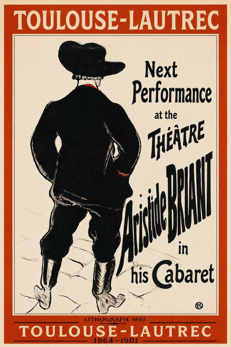 Toulouse-Lautrec Next Performance at the Théâtre Aristide Bruant in His Cabaret No2 - Plakát