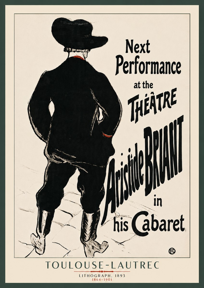 Toulouse-Lautrec Next Performance at the Théâtre Aristide Bruant in His Cabaret No3 - Plakát