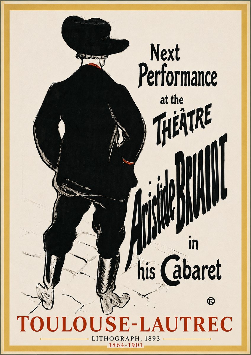 Toulouse-Lautrec Next Performance at the Théâtre Aristide Bruant in His Cabaret No4 - Plakát