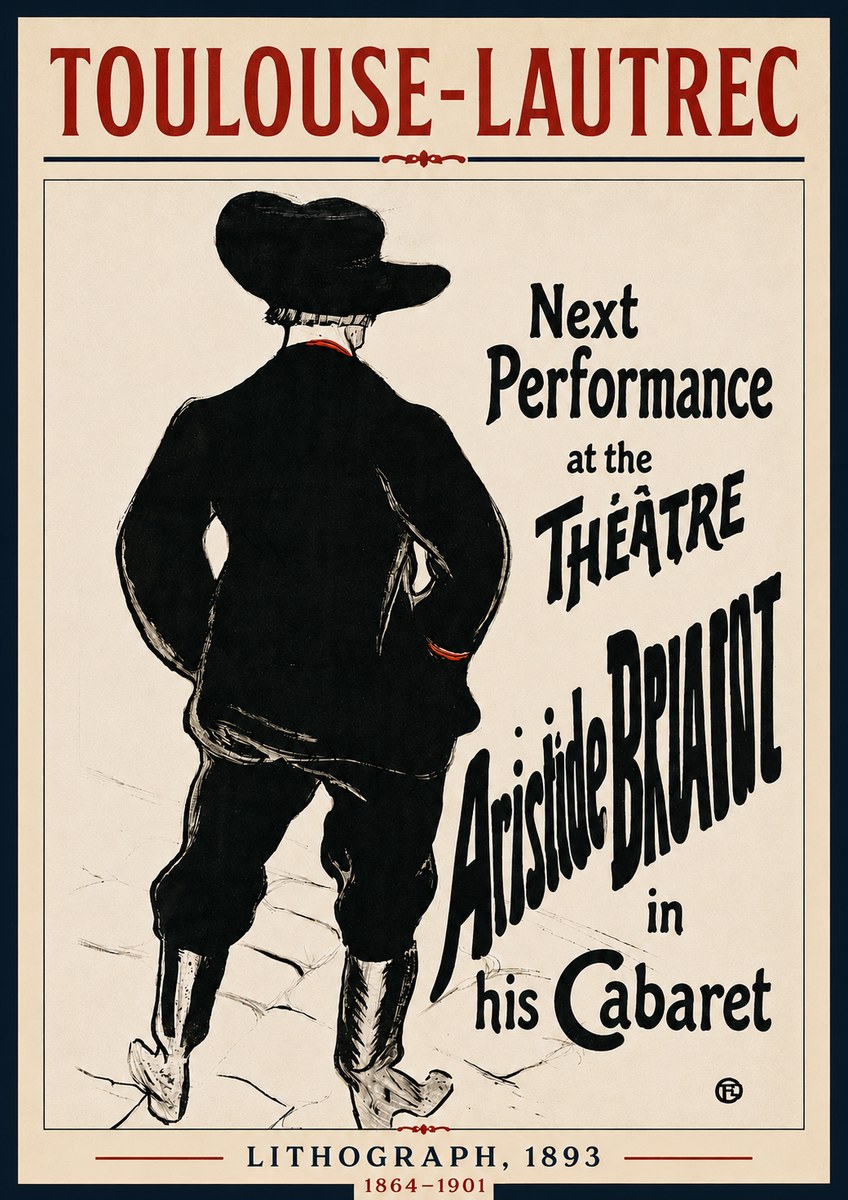 Toulouse-Lautrec Next Performance at the Théâtre Aristide Bruant in His Cabaret No5 - Plakát
