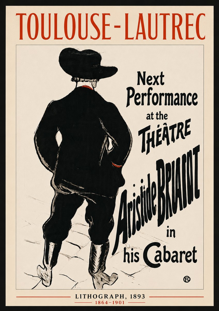 Toulouse-Lautrec Next Performance at the Théâtre Aristide Bruant in His Cabaret No6 - Plakát