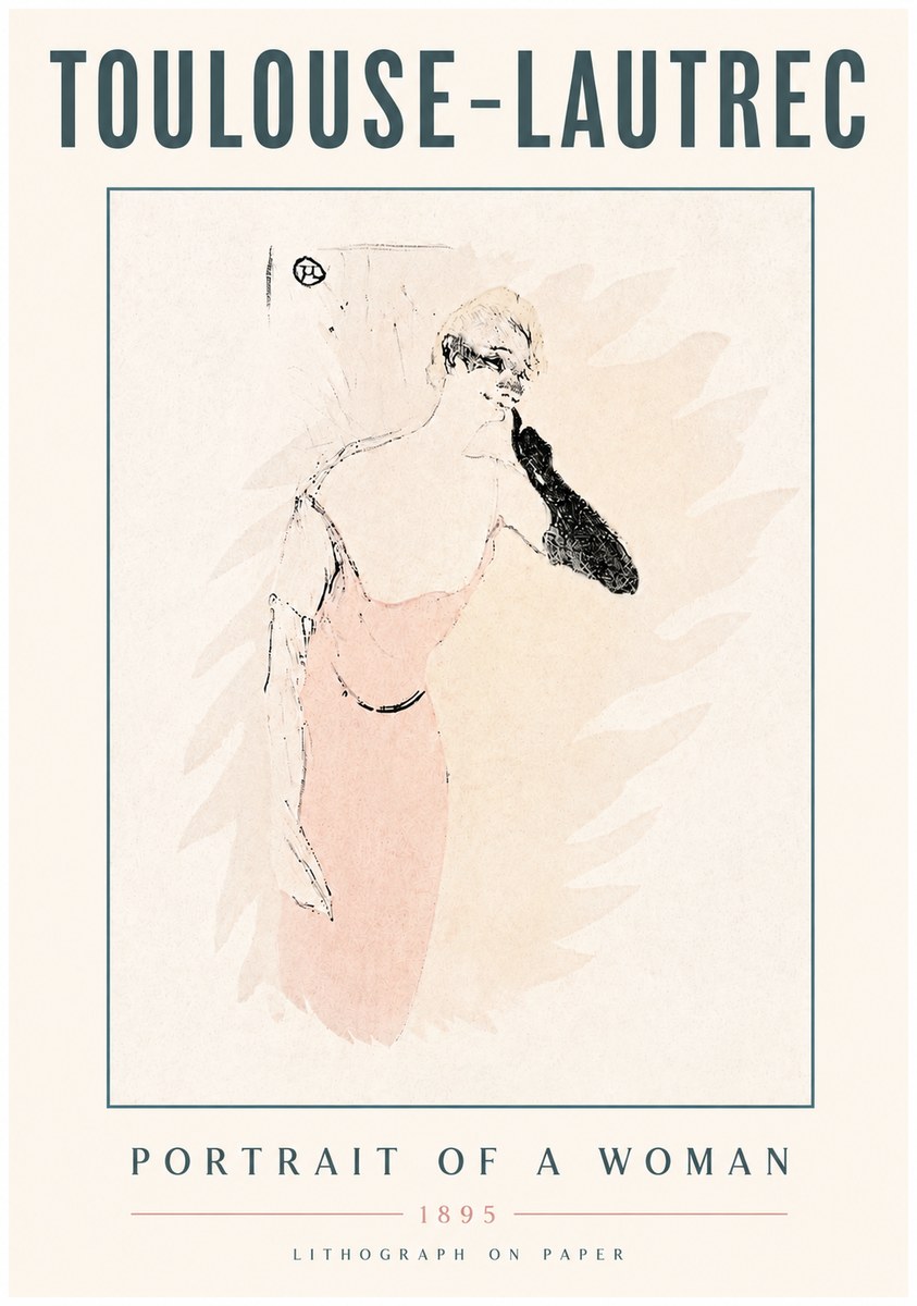 Toulouse-Lautrec Portrait of a Woman IV No5 - Plakát
