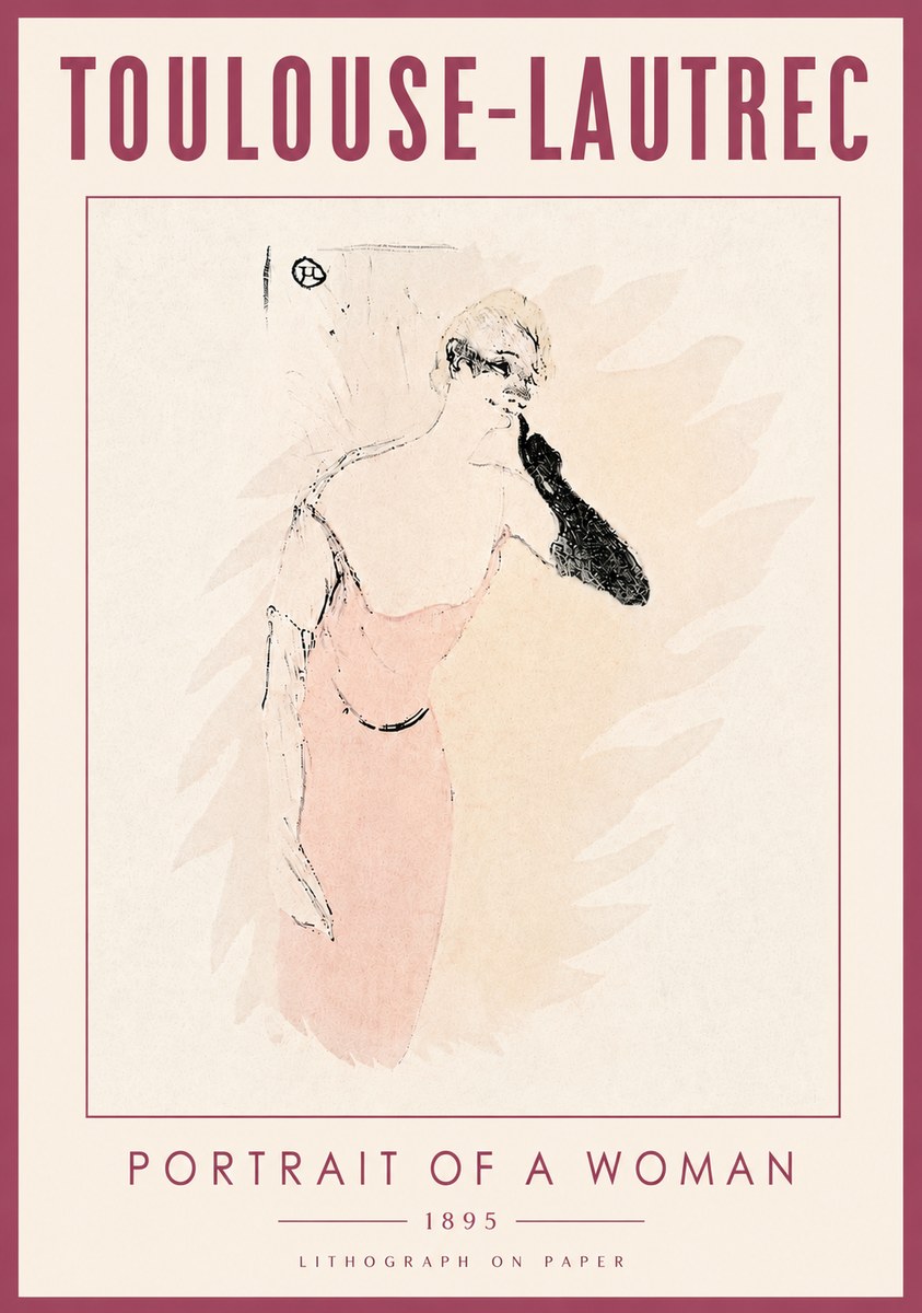 Toulouse-Lautrec Portrait of a Woman IV No6 - Plakát